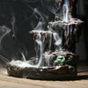 Resin Incense Waterfall Burner Backflow Smoke Censer Holder + Free 100pcs Cones