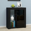 Modern Sideboard Cabinet Cupboard High Gloss 1 2 Doors Storage with LED Light