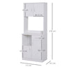 Freestanding Kitchen Cabinet Storage Unit Pantry Cupboard Organiser White