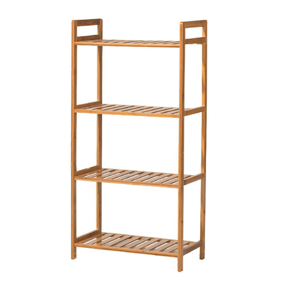 3/4/5 Tier Bamboo Wood Ladder Storage Display Unit Plant Flower Book Shelf Rack