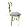 2x Dressing Table Stool Velvet Chair Bedroom Makeup Vanity Chair w/Backres //