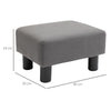 Ottoman Footrest Seat Footstool Chair Luxury Small Grey Home Office