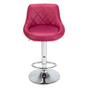 Pair of Bar Stools Height Adjustable Swivel Chair Seat Gas Lift Seat Red UK