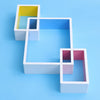 High Density Board Floating Wall Shelf Shelves Colorful Display Storage Unit