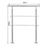 Stainless Steel Hand Rail Balustrade 0-3 Cross Bar Home Garden Safety Stair Rail