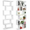 4/5/6 tier Storage Display Shelving Bookcase S Shape Design Unit White Furniture