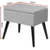 Ottoman Storage Velvet+MDF Toy Box Pouffe Seat Foot Stool With lid grey/pink