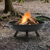 Round Fire Pit 3 Legs Patio Garden Bowl Outdoor Camping Patio Heater Log Burner