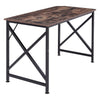 Vintage Industrial Style Metal Frame Wooden COmputer Desk Home Office PC Table