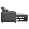 2 Seater Pull-Out Reversible Chaise Sofa Bed Fabric Sleeper Bed w/Wheels &Pillow