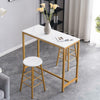 Practical Bar Table Tound Bar Stool Dining Table and 2 Chairs Set Home Kitchen
