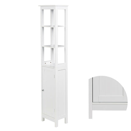 Bathroom Wall Cabinet Storage MDF with 5 open compartments Shelves Cupboard