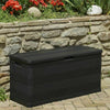 Storage Cushion Box Garden Outdoor Indoor 280L Chest Plastic Furniture BLACK