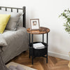 Round Side Table Sofa End Coffee Table Bedside Table 40 x 40 x 60.5 cm
