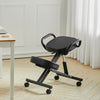 Ergonomic Kneeling Chair Adjustable PU Leather Padded Seat Rolling Posture Stool
