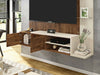 Wall Mounted TV Media Unit Entertainment Centre Floating Panel LED Light