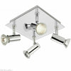 Adjustable Modern 4 Way Square Kitchen LED Ceiling Spot Lights Spotlight Fitting