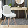 Shaggy Vanity Chair Girl Dressing Table Chair Plush Makeup Seat Bedroom Home UK