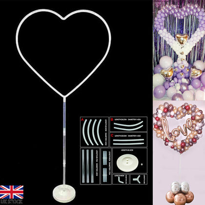 Balloon Stand Holder Kit Heart Shape Wreath Frame Wedding Valentines Party Decor