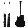 40" Folk Cutaway Basswood Guitar w/ Bag Guard Board Tool Strings Black