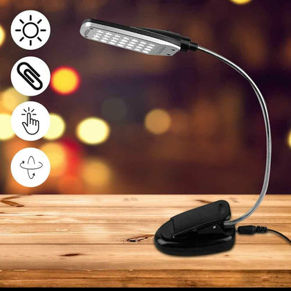 Flexible USB Clamp Clip On LED Light Craft/Reading Table Desk Bedside Lamp New