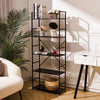 3-4-5 Tiers Storage Shelving Unit Bookcase Bookshelf Wood Metal Rack Organizer