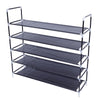 5 Tier Extendable Shoe Rack 25 Pairs Space Saving Storage Organiser Shelf