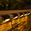 4 Outdoor Solar LED Deck Lights Path Garden Patio Pathway Stairs Step Fence Lamp