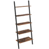 4 / 5 Tier Bookcase Ladder Shelf Unit Wall Rack Shelf Storage Shelving Bookshelf