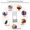 Metal Hat & Coat Stand Clothes Shoe Rack Rail Hanger 14 Hooks Shelf Black