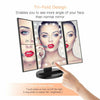 22 LED Tri Folding Touch Makeup Mirror Tabletop Cosmetic Vanity LED Light Mirror