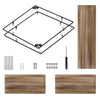 3-Tier Rustic Floating Wall Shelves Wall Mounted Wood Shelf for Display Books