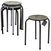 Metal Stool Stacking Dining Living Room Kitchen Breakfast Seating Stackable Seat