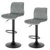 2/4/6 x Breakfast Bar Stools Bar Chairs for Kitchen with Velvet Swivel Gas