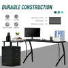 L Shaped Computer Desk with Drawers Corner Home Office Corner Workstation