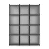 Mondeer 12 Cube Plastic Wardrobe Clothes Organizer Storage Cabinet Closet Grey