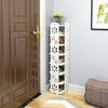 7 Tiers Shoes Storage Cabinet White Door Organiser Shelf Rack Stand Unit New