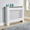 Medium White Radiator Cover Wooden MDF Wall Cabinet Shelf Slatted Grill York