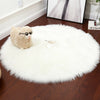 30cm Plain Fluffy Rugs Round Pad Carpet Skin Faux Fur Sheepskin Soft Carpet Mat
