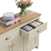 Lisbon Sideboard 3 Doors 2 Drawers Buffet Storage Cabinet Cupboard Cream Oak