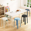 10x Stacking Plastic Dining Stool Space Saving Living Room Kitchen Chair Seating