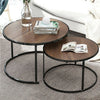 Modern Nest of Tables Coffee Table Side End Table Home Living Room Black White