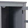 SIDEBOARD 2 DRAWERS DOORS CUPBOARD KITCHEN BUFFET CABINET W/ STORAGE SHELF GREY