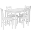 4 Colors Solid Pine Wood Dining table and 2/4 chairs Set Home Kitchen Furniture