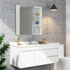 Mirror Bathroom Cabinet Wall Mounted 1 Door Storage Cupboard Shelves White 45cm
