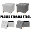 Fabric Foot Rest 4 Legs Stool Cube Footstool Pouf Bench Storage Space Box Chair