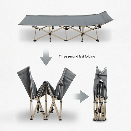 Heavy Duty Single Folding Bed With Mattress Camping Travel Guest Lightweight+Bag