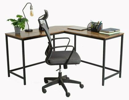 L-Shape Computer Desk Office Workstation Corner Study Desk Industrial Style desk