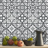 Dark Grey Spanish Renaissance Tiles Wall Stickers Decor - 15 x 15 cm @ 24 pcs
