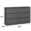 Modern Chest of Drawers Bedside Table Cabinet Nightstand 2 3 4 5 3+3 Drawer